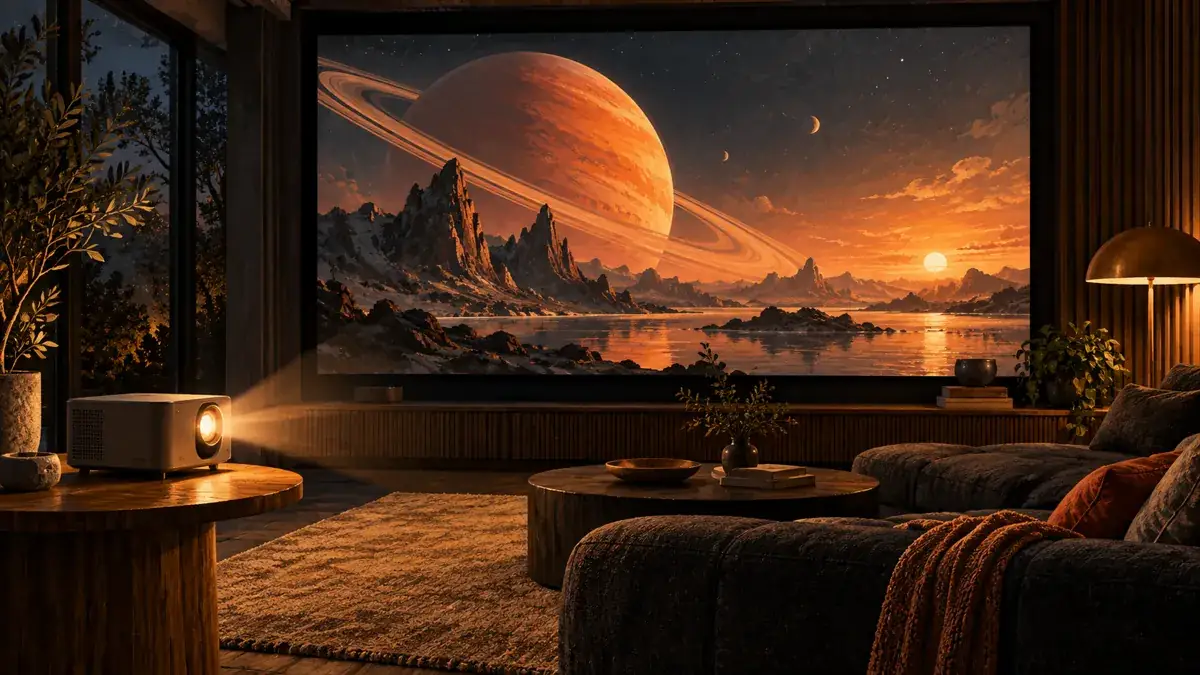 Home cinema illustration.